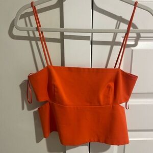Zara Orange Camisole Crop Top